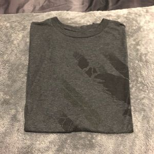 Black t shirt with light design